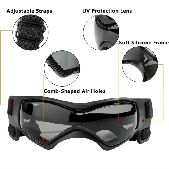 Dog Goggles UV Protection for Small to Medium Breed, Sunglasses, Windproof , NWT - Picture 3 of 5